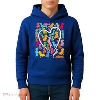 Y Dachshund Dachshund Pattern For Dachshund Lover Gift Kids Hoodie thumb 4