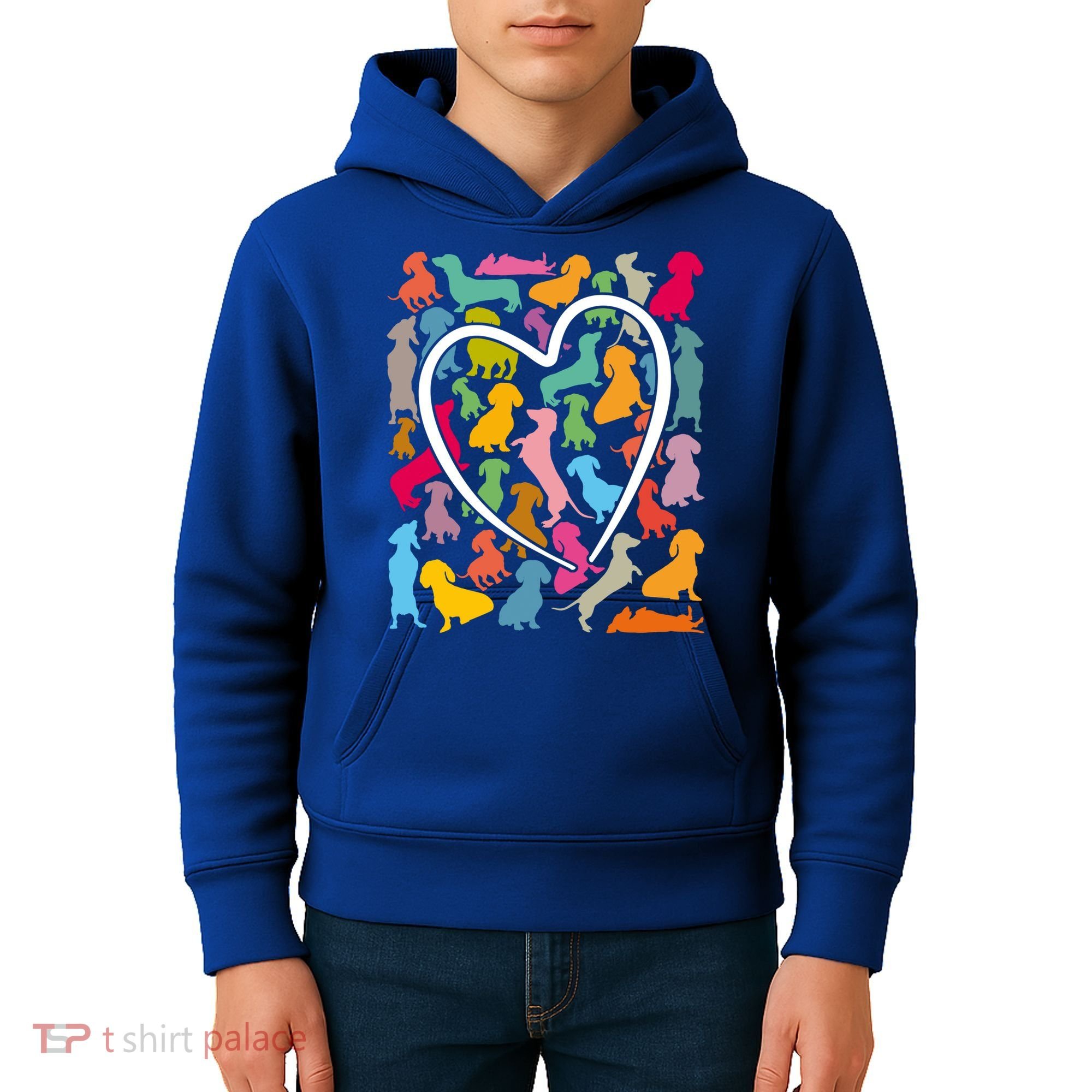 Y Dachshund Dachshund Pattern For Dachshund Lover Gift Kids Hoodie