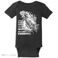 You Dont Have To Be A Wizard To Cast F.I.R.E.B.A.L.L Halloween Baby Bodysuit thumb 0