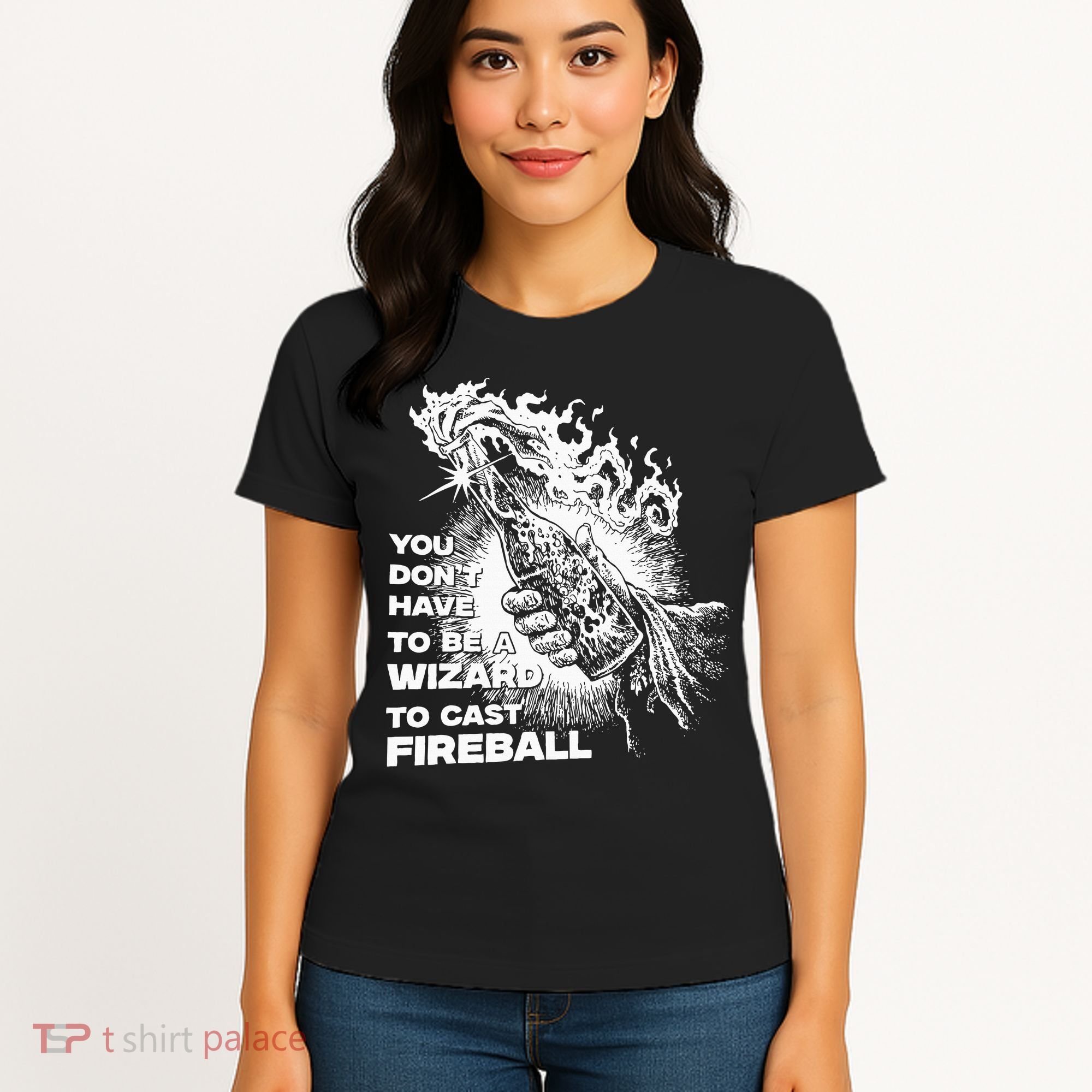 You Dont Have To Be A Wizard To Cast F.I.R.E.B.A.L.L Halloween Women's T-Shirt
