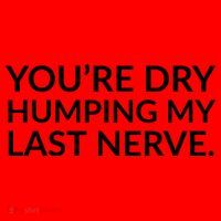 You're Dry Humping My Last Nerve Funny Offensive Saying Santa Hat thumb 1