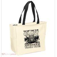 You Don’T Have To Be Crazy To Ride With Us We Can Train Tote Bag thumb 2