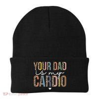 Your Dad Is My Cardio Leopard Funny father's day Beanie thumb 0