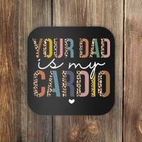 Your Dad Is My Cardio Leopard Funny father's day Coaster thumb 0