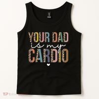 Your Dad Is My Cardio Leopard Funny father's day Tank Top thumb 2