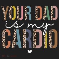 Your Dad Is My Cardio Leopard Funny father's day Golf Towel thumb 3