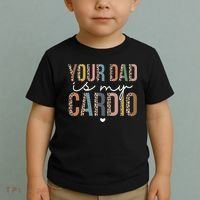 Your Dad Is My Cardio Leopard Funny father's day Toddler T-Shirt thumb 2