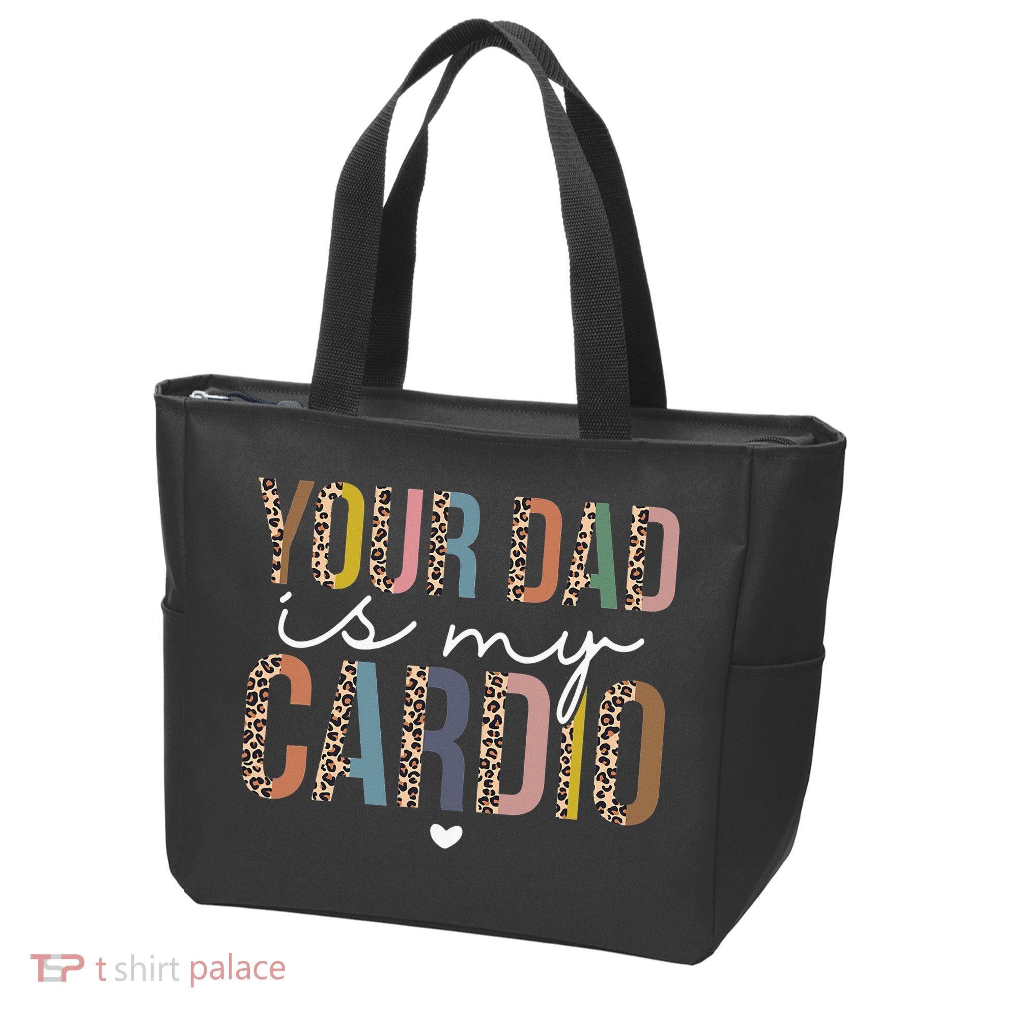 Your Dad Is My Cardio Leopard Funny father's day Tote Bag