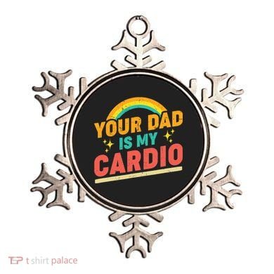 Your Dad Is My Cardio Vintage Rainbow Saying Sarcasm Gym Ornament