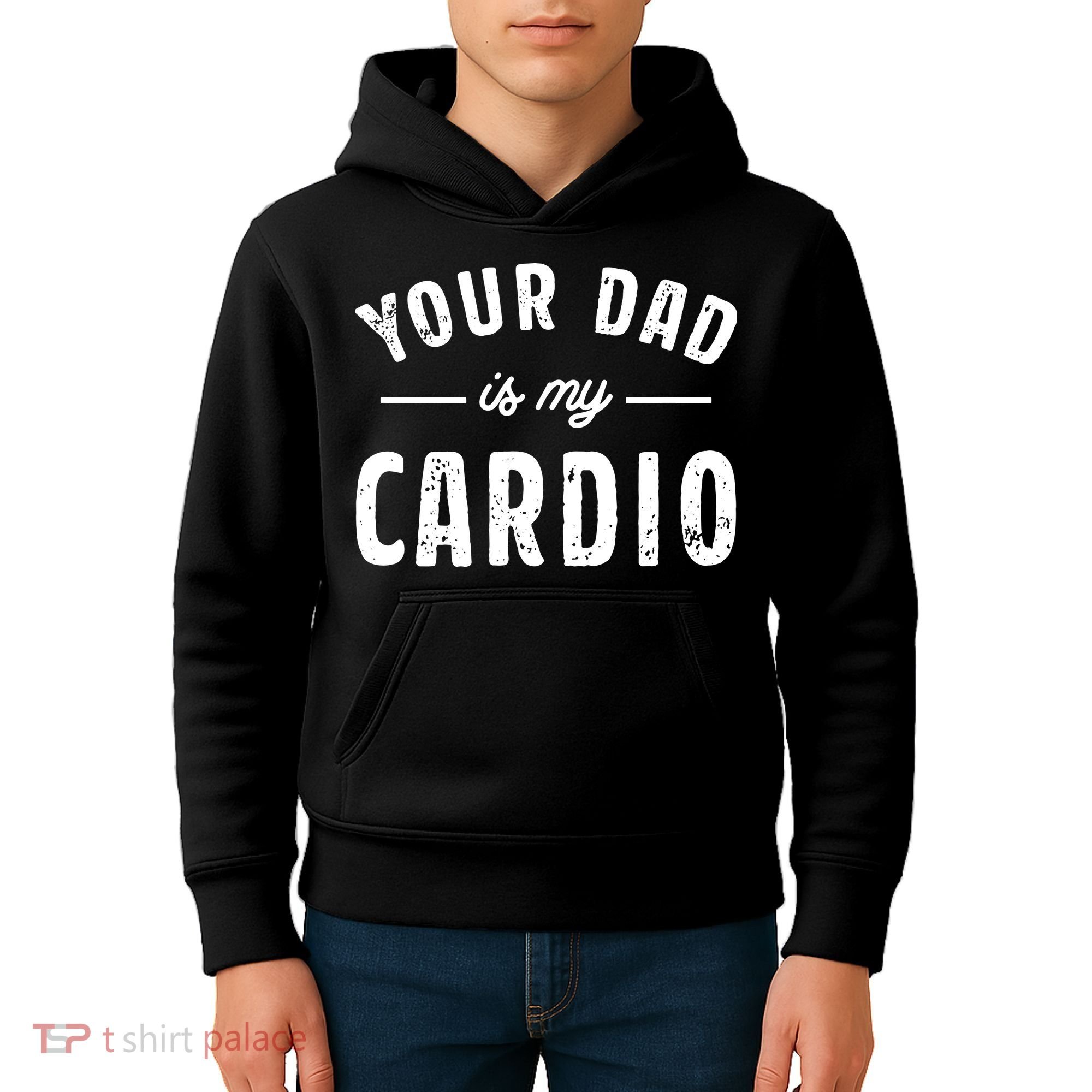 Your Dad Is My Cardio Kids Hoodie