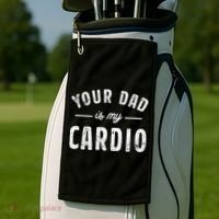 Your Dad Is My Cardio Golf Towel thumb 2