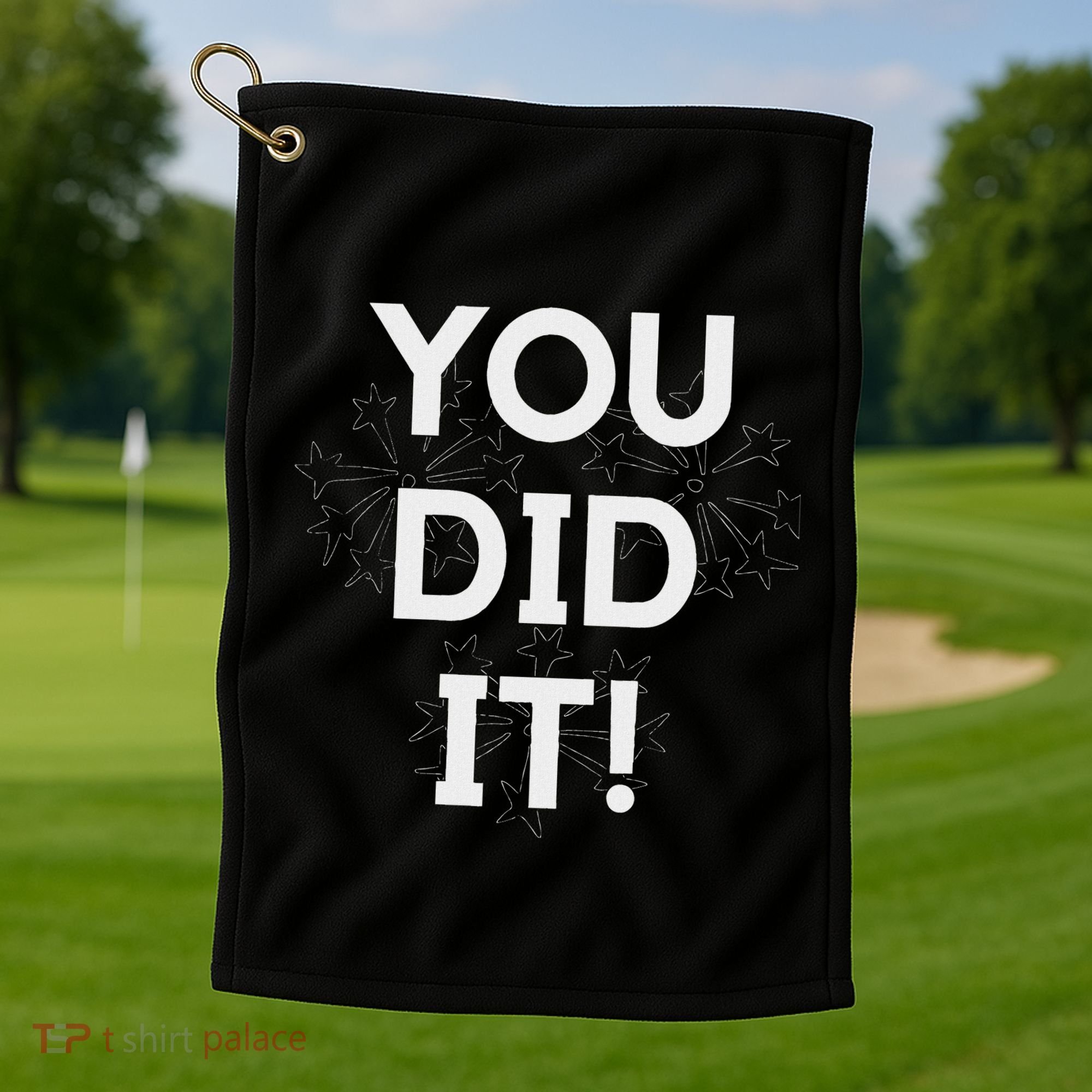 You Did It Congratulations Graduation Win Promotion Golf Towel