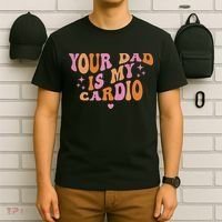 Your Dad Is My Cardio Retro Vintage Funny Saying For Women T-Shirt thumb 6