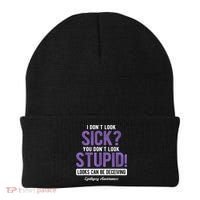 You DonT Look Stupid Epilepsy Awareness Beanie thumb 0