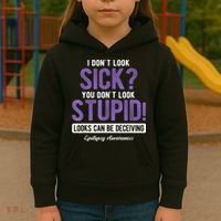 You DonT Look Stupid Epilepsy Awareness Kids Hoodie thumb 3