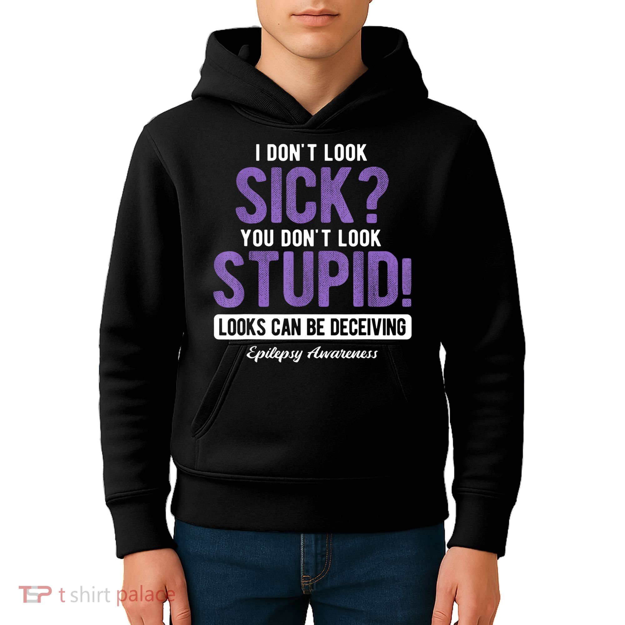 You DonT Look Stupid Epilepsy Awareness Kids Hoodie