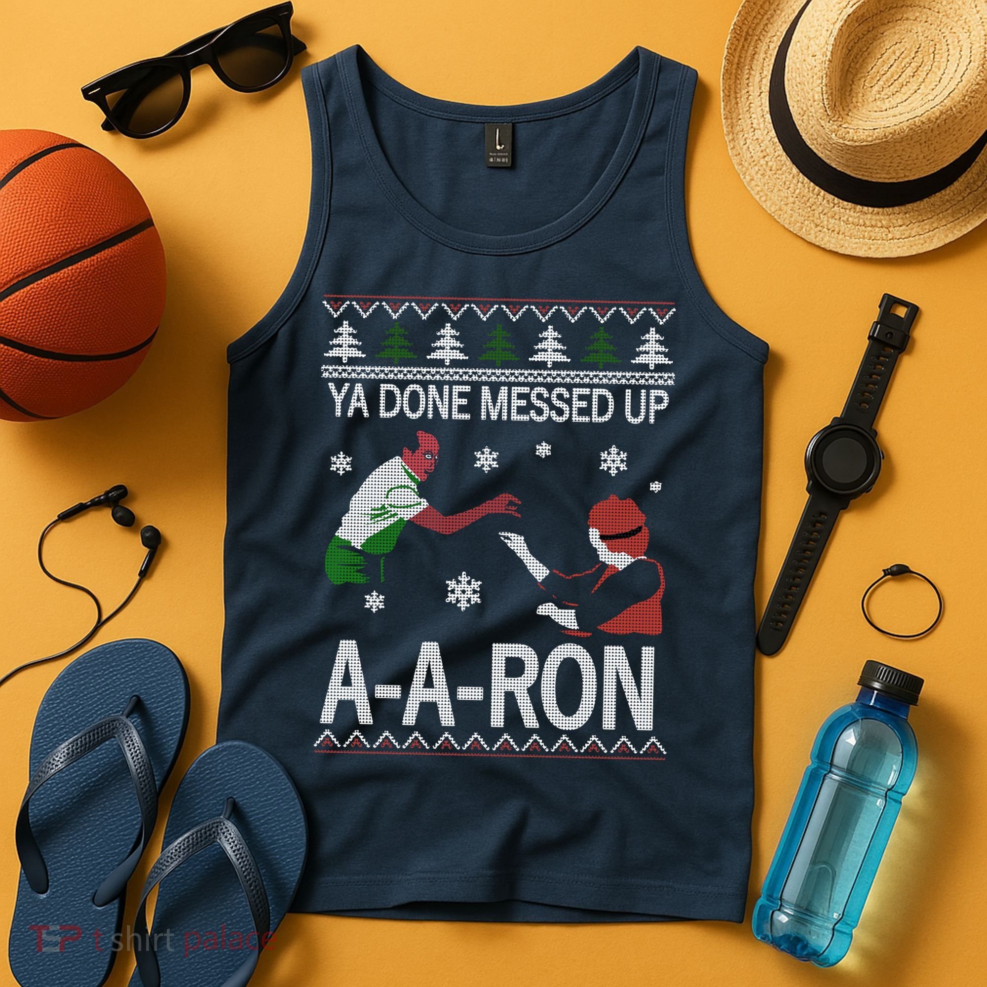 Ya Done Messed Up AARon Ugly Christmas Tank Top
