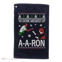 Ya Done Messed Up AARon Ugly Christmas Golf Towel thumb 0