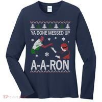 Ya Done Messed Up AARon Ugly Christmas Women's Long Sleeve Shirt thumb 0