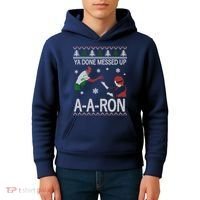 Ya Done Messed Up AARon Ugly Christmas Kids Hoodie thumb 4