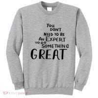 You Dont Need To Be An Expert To Do Something Great Sweatshirt thumb 0