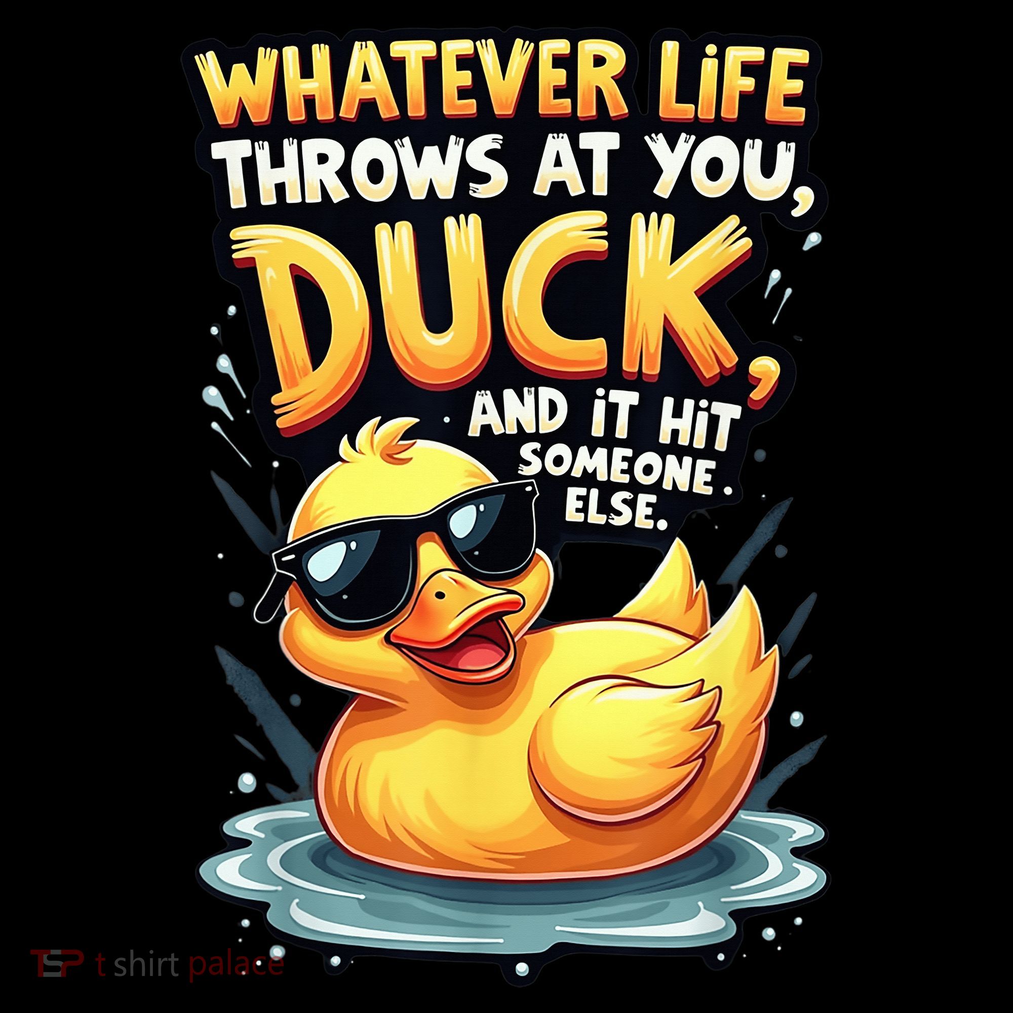 Yellow Duck Quote Graphics Whatever Life Throws At You Duck And Let It Hit Someone Else Coffee Mug