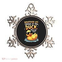Yellow Duck Quote Graphics Whatever Life Throws At You Duck And Let It Hit Someone Else Ornament thumb 0