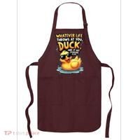 Yellow Duck Quote Graphics Whatever Life Throws At You Duck And Let It Hit Someone Else Apron thumb 0