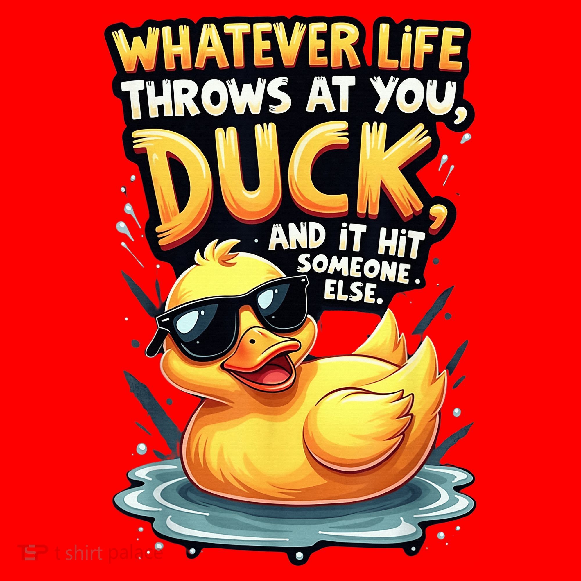 Yellow Duck Quote Graphics Whatever Life Throws At You Duck And Let It Hit Someone Else Santa Hat