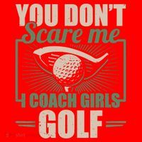 You Dont Scare Me I Coach Girls Golf Funny Coach Santa Hat thumb 1