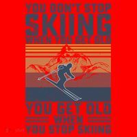 You Dont Stop Skiing When You Get Old Skier Skiing Lover Meaningful Gift Santa Hat thumb 1