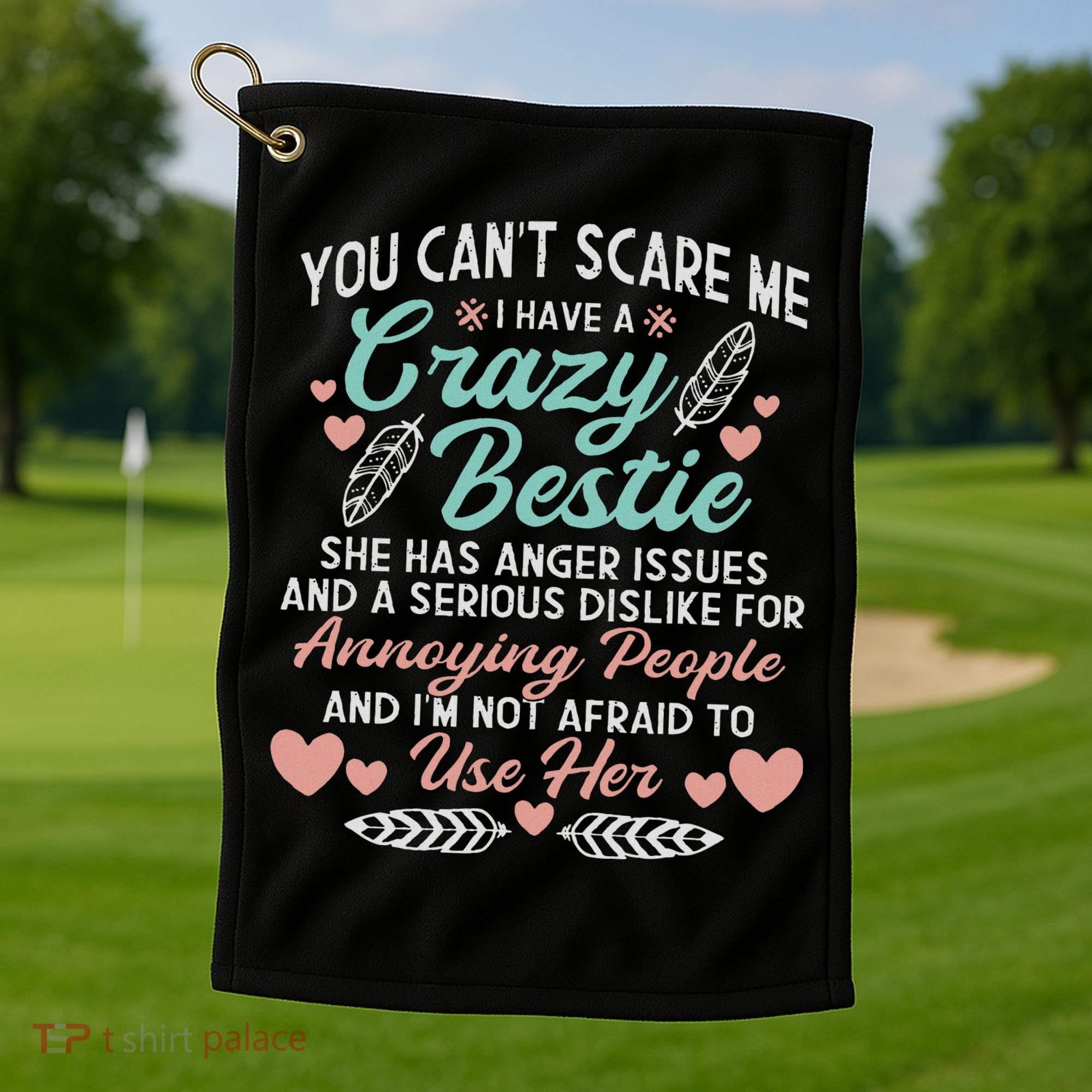 You Don't Stop Skiing When You Get Old Funny Skier Golf Towel