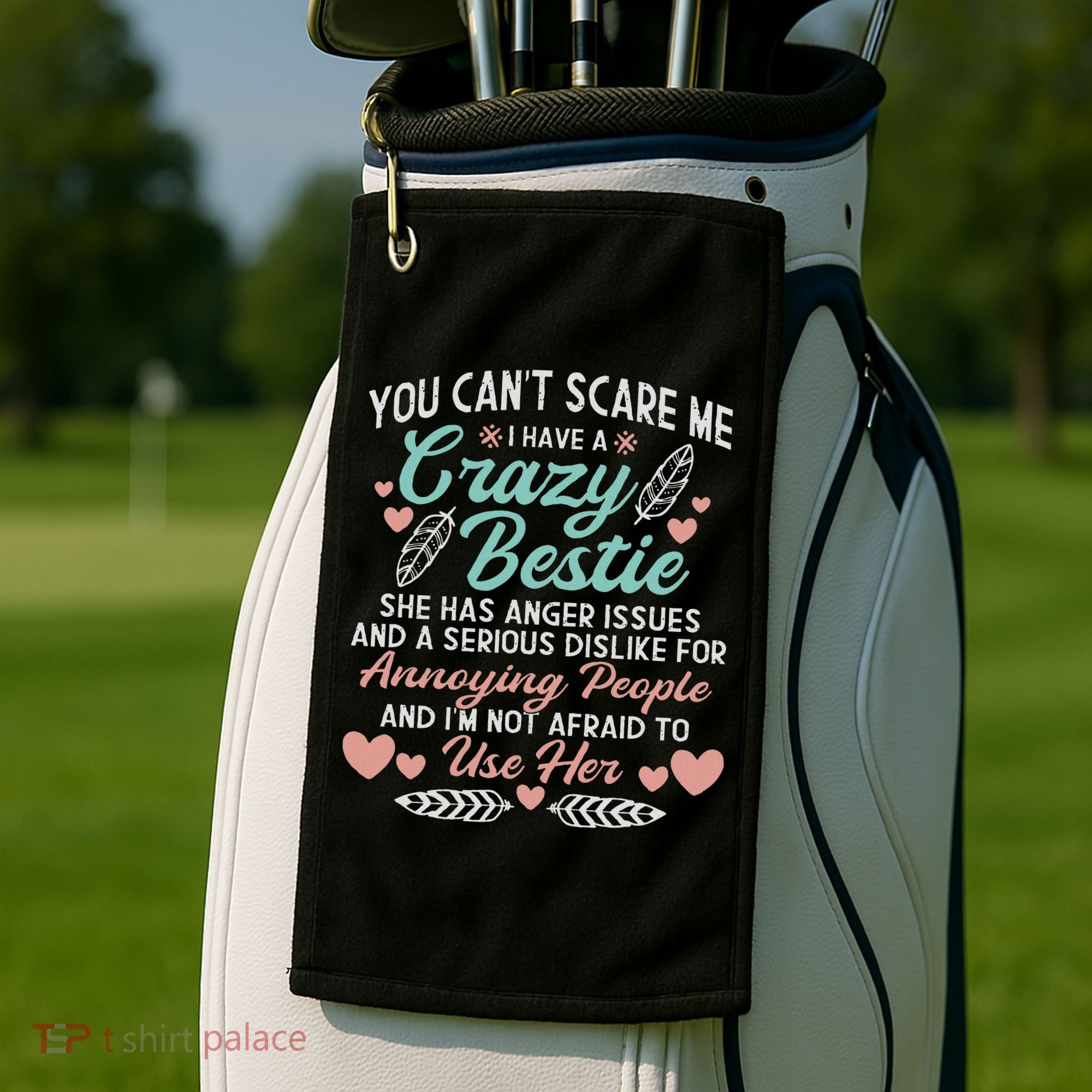 You Don't Stop Skiing When You Get Old Funny Skier Golf Towel