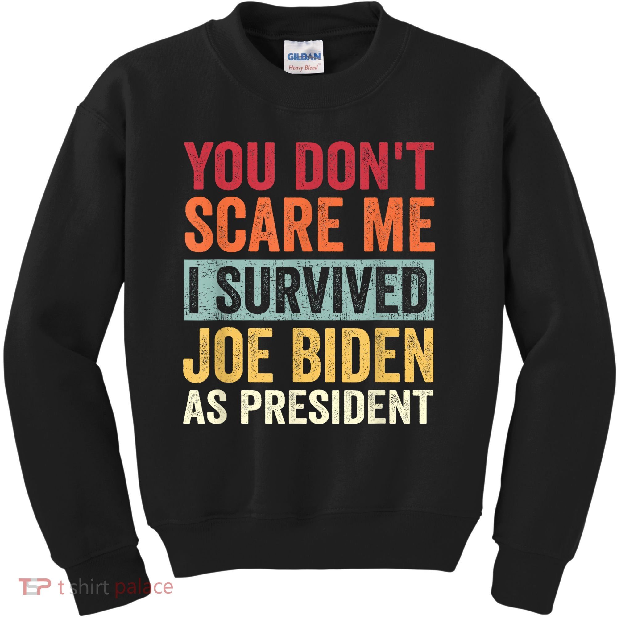 You Dont Scare Me I Survived Joe Biden As President Kids Sweatshirt