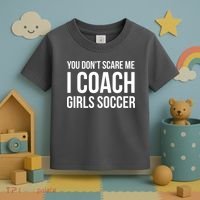 You Dont Scare Me I Coach Girl Soccer Funny Gift Toddler T-Shirt thumb 3