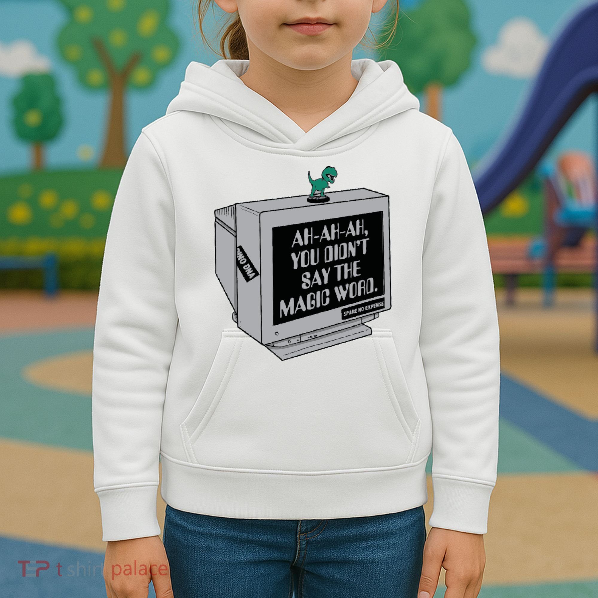 You Didn't Say The Magic Word T Rex Kids Hoodie