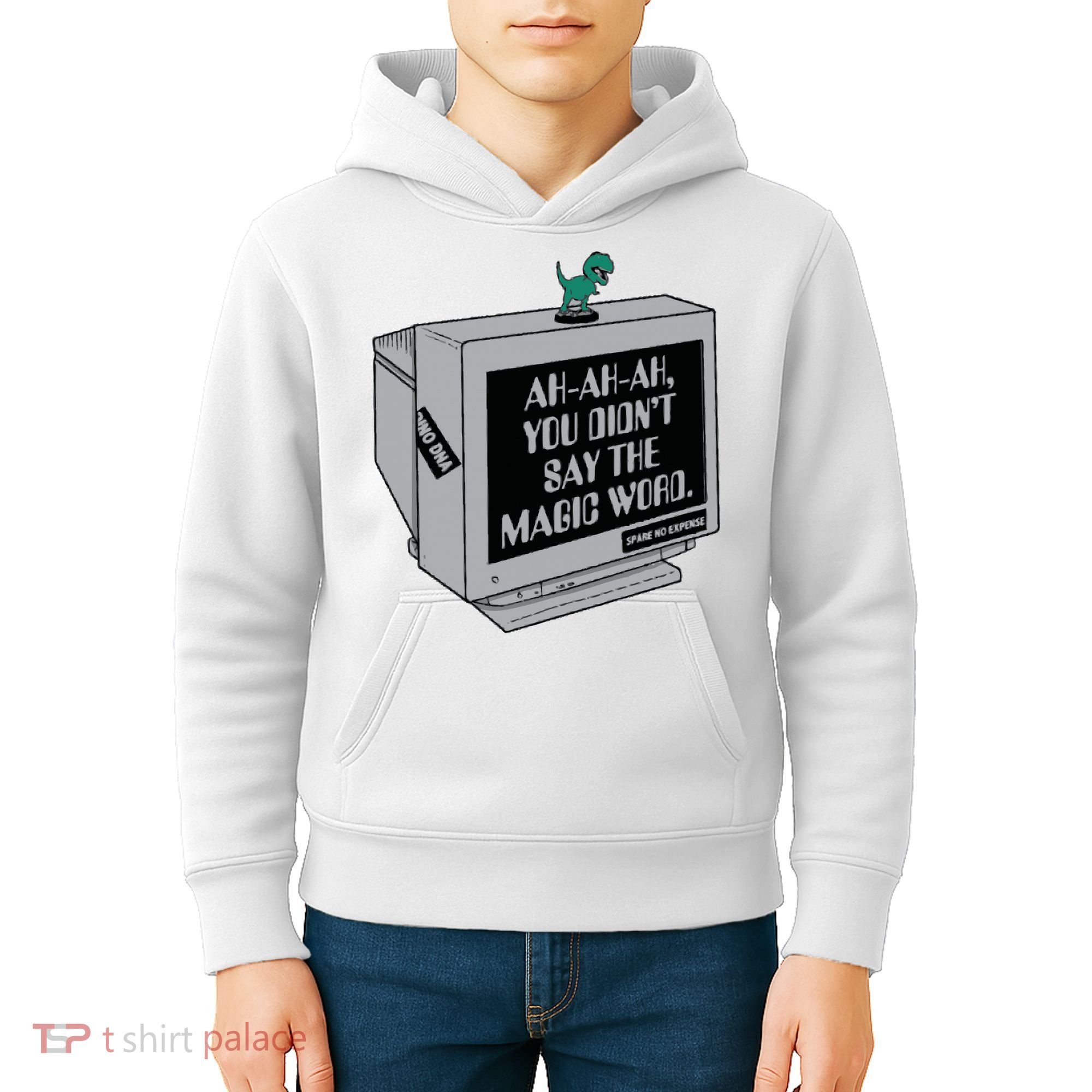 You Didn't Say The Magic Word T Rex Kids Hoodie