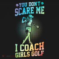 You DonT Scare Me I Coach Golf Coach Coaches Tie Dye Gift USA-Made Doggie Bandana thumb 2