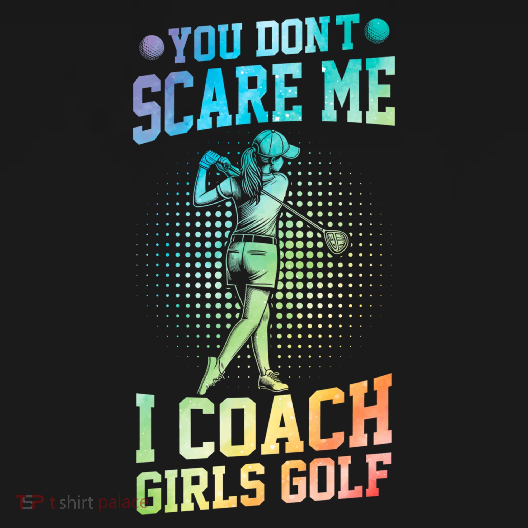 You DonT Scare Me I Coach Golf Coach Coaches Tie Dye Gift Ornament