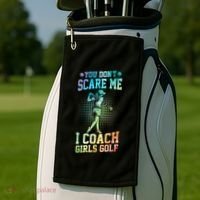 You DonT Scare Me I Coach Golf Coach Coaches Tie Dye Gift Golf Towel thumb 2