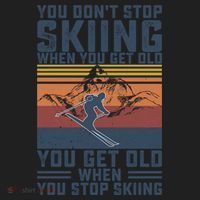 You Dont Stop Skiing When You Get Old Skier Skiing Lover Gift Beanie thumb 2