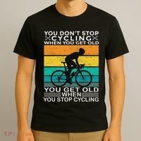 You DonT Stop Cycling When You Get Old Bike Riding Vintage T-Shirt thumb 3