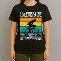 You DonT Stop Cycling When You Get Old Bike Riding Vintage T-Shirt thumb 4