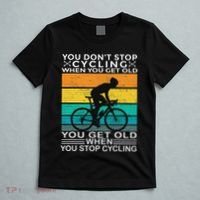 You DonT Stop Cycling When You Get Old Bike Riding Vintage T-Shirt thumb 5