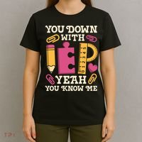 You Down With Iep Sped Teacher Special Education Funny Retro Funny Gift T-Shirt thumb 4