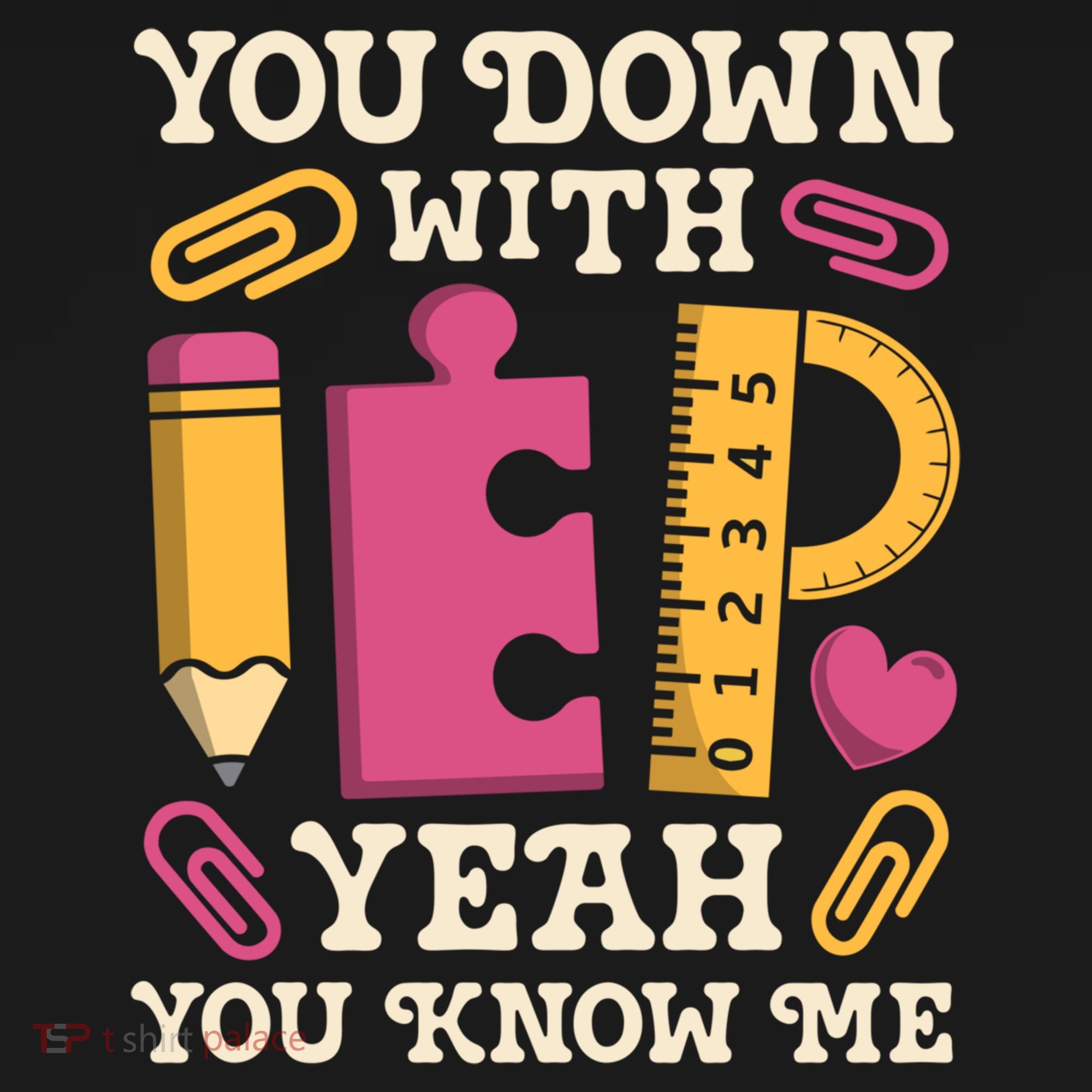 You Down With Iep Sped Teacher Special Education Funny Retro Funny Gift T-Shirt
