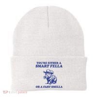 Youre Either A Smart Fella Or A Fart Smella Funny Beanie thumb 0