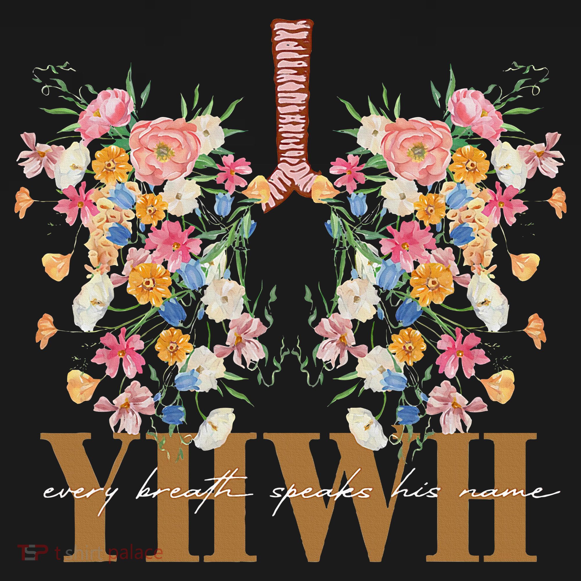 Yhwh Every Breath Speaks His Name Floral Lungs Christian Mousepad