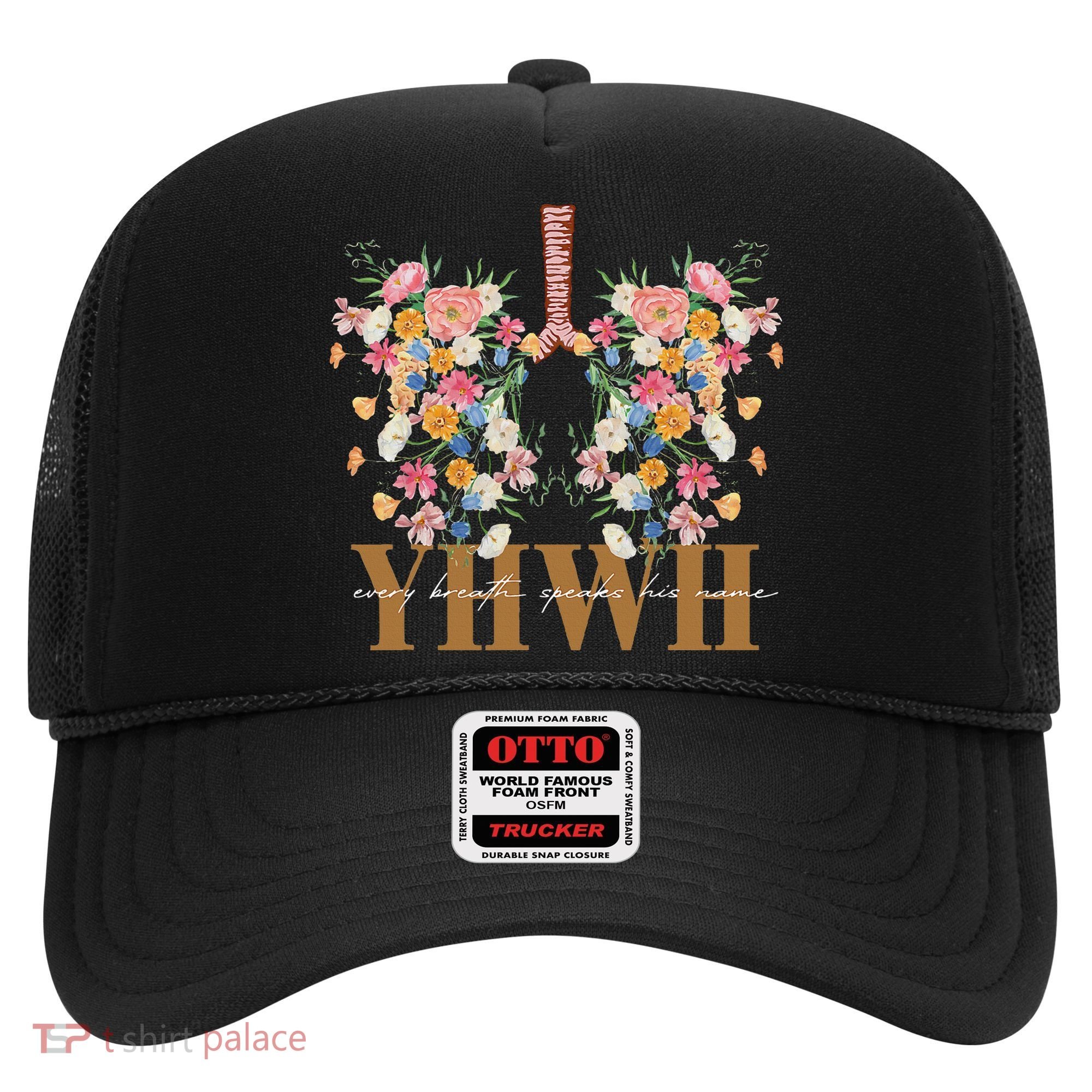 Yhwh Every Breath Speaks His Name Floral Lungs Christian Hat