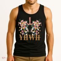 Yhwh Every Breath Speaks His Name Floral Lungs Christian Tank Top thumb 3
